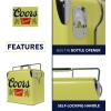 Coors Banquet Retro Ice Chest Cooler – Portable Ice Bucket with Bottle Opener, Vintage Style, Insulated for Camping, Beach, Picnic, RV, BBQs, Tailgating, Fishing, 18 Can Ice Box, 13L (14 qt)