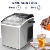 Kenmore Countertop Ice Maker Nugget Machine – Portable Self-Cleaning Máquina de Hacer Hielo para Casa, Crunchy Chewable Pebble Ice, 40lb/24hr Capacity, Stainless Steel(Silver)