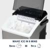 Kenmore Countertop Ice Maker Nugget Machine – Portable Self-Cleaning Máquina de Hacer Hielo para Casa, Crunchy Chewable Pebble Ice, 40lb/24hr Capacity, Stainless Steel(Silver)