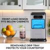 Kenmore Countertop Ice Maker Nugget Machine – Portable Self-Cleaning Máquina de Hacer Hielo para Casa, Crunchy Chewable Pebble Ice, 40lb/24hr Capacity, Stainless Steel(Stainless Steel)