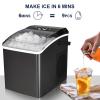 Kenmore Countertop Ice Maker Nugget Machine – Portable Self-Cleaning Máquina de Hacer Hielo para Casa, Crunchy Chewable Pebble Ice, 40lb/24hr Capacity, Stainless Steel(Black)