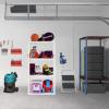 Oskar Heavy Duty Plastic Storage Shelves- for Garage, Kitchen, Bathroom Basement, Kids Room, Toys,Stackable 4-Tier White, Organizer Rack for Books Shoes, Pantry, Cleaning and Closet Organization
