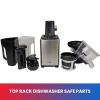 Total Chef Slow Juicer, Masticating Cold Press Juice Extractor, High Yield for Juicing Leafy Greens, Herbs, Grasses, Fruits, and Vegetables, Higher Quality Juice, Black/Silver, 33.8 Ounces, (TCSJ01)