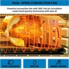 Kenmore Digital 11-In-1 Air Fryer Toaster Oven Combo 25 Qt Convection Rotisserie Dehydrator Bake Broil 1800 Watts 80°-450°F Temp Controls Top & Bottom Heater Adjustments Stainless Steel Large Capacity(Silver)