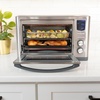 Kenmore Digital 11-In-1 Air Fryer Toaster Oven Combo 25 Qt Convection Rotisserie Dehydrator Bake Broil 1800 Watts 80°-450°F Temp Controls Top & Bottom Heater Adjustments Stainless Steel Large Capacity(Silver)