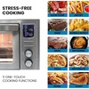 Kenmore Digital 11-In-1 Air Fryer Toaster Oven Combo 25 Qt Convection Rotisserie Dehydrator Bake Broil 1800 Watts 80°-450°F Temp Controls Top & Bottom Heater Adjustments Stainless Steel Large Capacity(Silver)