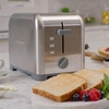 Kenmore 2-Slice Toaster – Color Touch Screen & 6 Shade Settings, Extra Wide Slots, Digital Countdown Timer, Customizable Smart Presets, Reheat, Defrost, Add Time Functions, Stainless Steel(Stainless Steel)