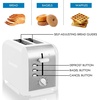 Kenmore 2-Slice Toaster – Color Touch Screen & 6 Shade Settings, Extra Wide Slots, Digital Countdown Timer, Customizable Smart Presets, Reheat, Defrost, Add Time Functions, Stainless Steel(White)