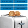 Kenmore 2-Slice Toaster – Color Touch Screen & 6 Shade Settings, Extra Wide Slots, Digital Countdown Timer, Customizable Smart Presets, Reheat, Defrost, Add Time Functions, Stainless Steel(Stainless Steel)