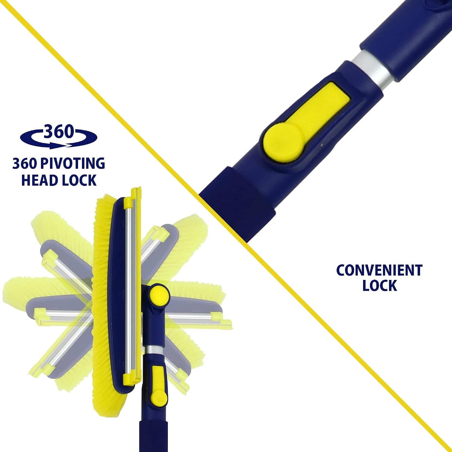 image:imageKoolatron Ultra Duty Extendable 4363 Snow Brush for Trucks XL Swivel Head Squeegee Ice Scraper Ergonomic Scratch Free Auto Window Snowbrush Windshield Broom for Car SUV43 63