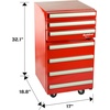 Koolatron Chest Compact Fridge with 1.8 Cubic Feet (50L) Capacity-Includes Easy-Glide Drawers, Aluminum Handles, Built-in Tool Storage for Garage or Shop-Red, Standard(Red)