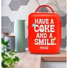 Coca Cola Mini Fridge – Refrigerator for Bedroom Office, Portable Table Top Beverage Cooler, 12V 110V Refrigerador For Drinks, Soda, Wine, Use In Car, Dorm, Outdoor, Patio, 6 Can(SMILE)