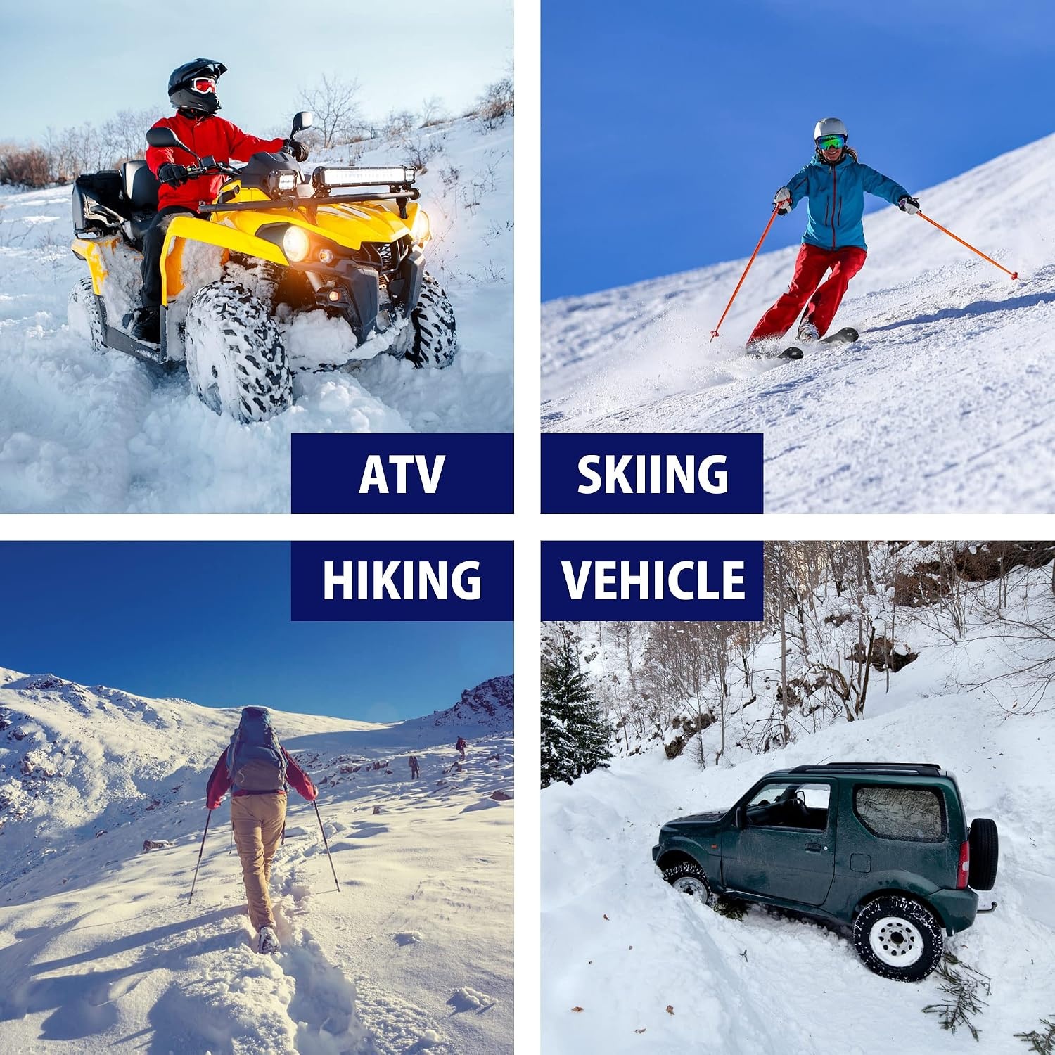 image:imageKoolatron Michelin Ultra Compact 40 Folding Utility Snow Shovel for Car Emergency Blue Telescoping Handle Collapsible Lightweight Winter Survival Gear for SUV Truck Snowmobile 4 Pack